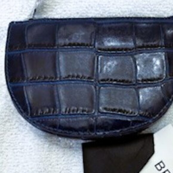 Brahmin Britt "Heavenly Blue Lumeria" half circle leather coin purse NWT - Picture 3 of 8